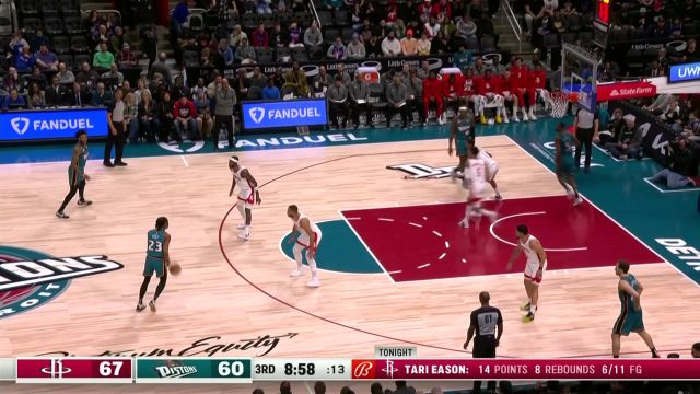 【2023年01月29日 火箭vs活塞集锦】一个人就是一道防线！ 贾巴里史密斯送钉板大帽