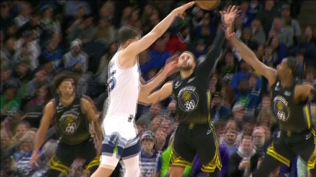 【2023年02月02日 勇士vs森林狼集锦】有个会传球的内线的重要性 加尔扎直塞篮下麦克丹尼尔斯球到人到破解联防