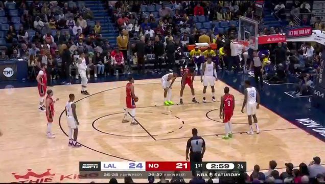 【2023年02月05日】NBA常规赛:湖人vs鹈鹕第1节中文解说回放
