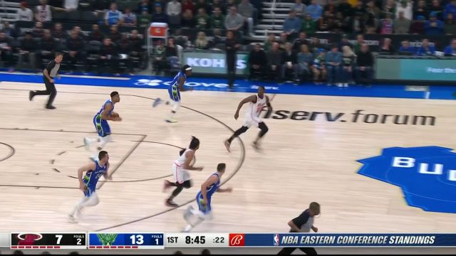 【2023年02月05日 热火vs雄鹿集锦】早已埋伏到位!字母哥超远制导篮下大洛1v3接球上进