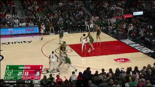 【2023年02月07日】NBA常规赛:雄鹿vs开拓者第1节英文原声回放
