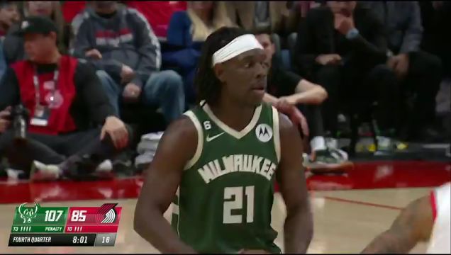 【2023年02月07日】NBA常规赛:雄鹿vs开拓者第4节英文原声回放