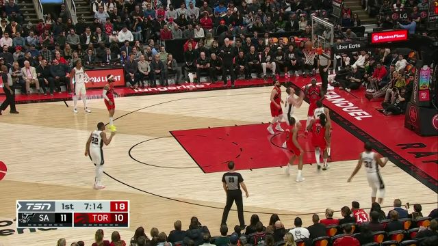 【2023年02月09日】NBA常規(guī)賽：馬刺vs猛龍第1節(jié)英文原聲回放