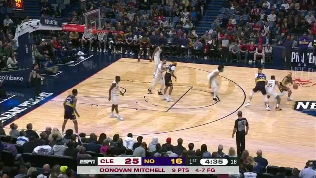 【2023年02月11日】NBA常規(guī)賽：騎士vs鵜鶘第1節(jié)英文原聲回放
