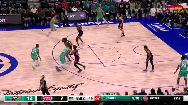 【2023年02月11日】NBA常規(guī)賽：馬刺vs活塞第1節(jié) 英文解說回放