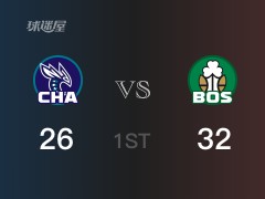 凯尔特人首节领先黄蜂,塔图姆得到10分,鲍尔得到7分