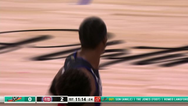 【2023年02月11日 馬刺vs活塞集錦】一開場就起飛！ 杜倫空接暴扣拿下全場一血