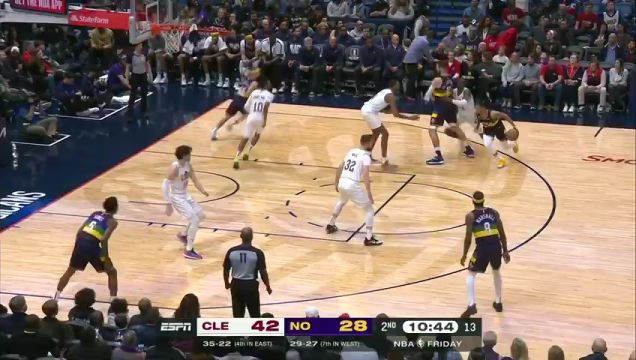 【2023年02月11日】NBA常規(guī)賽：騎士vs鵜鶘第2節(jié)英文原聲回放