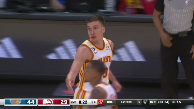 【2023年02月16日 尼克斯vs老鹰集锦】防不胜防!博格丹精准制导奥孔古空中接力双手暴扣