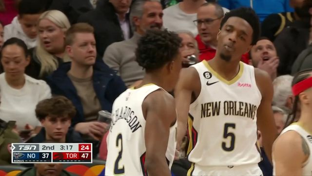 【2023年02月24日 鵜鶘vs猛龍集錦】怎么就管不住手呢！特倫特犯規(guī)不痛不癢賠上2+1
