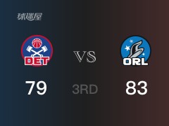 三节比分,魔术83-79领先活塞,F-瓦格纳17分