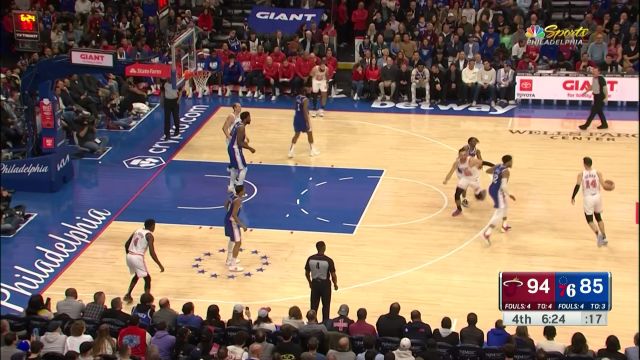 【2023年02月28日 热火vs76人集锦】后方冷空气强势来袭!泽勒千里奔袭追身钉板恩比德