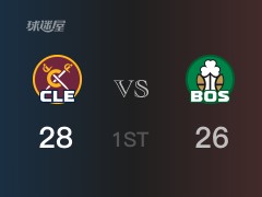 NBA常規(guī)賽 ：首節(jié)數(shù)據(jù)，騎士以28-26領(lǐng)先凱爾特人，加蘭8分3助攻