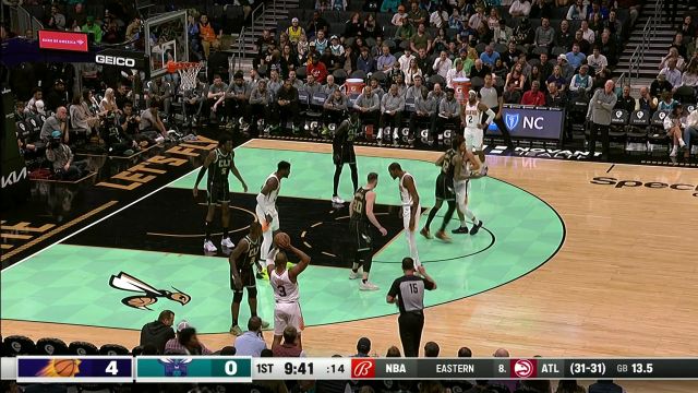 【2023年03月02日】NBA常規(guī)賽：太陽vs黃蜂第1節(jié)英文原聲回放