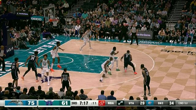 【2023年03月04日】NBA常規(guī)賽：魔術(shù)vs黃蜂第3節(jié)英文原聲回放