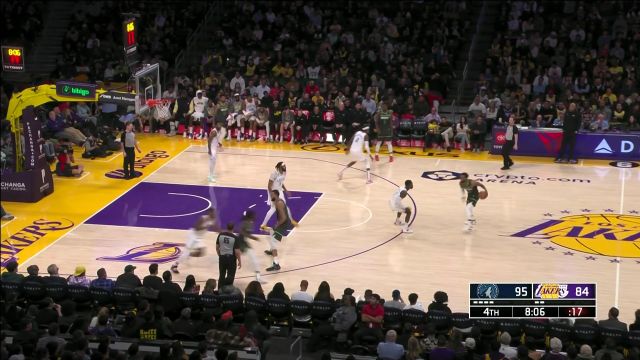 【2023年03月04日 森林狼vs湖人集锦】精确找到篮下制高点 戈贝尔接球双手暴扣