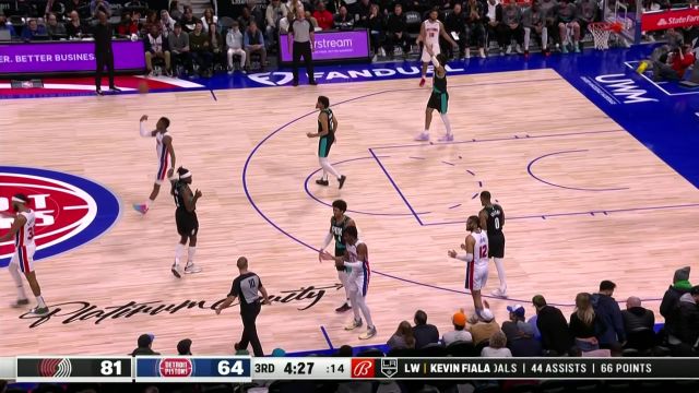 【2023年03月07日】NBA常規(guī)賽：開(kāi)拓者vs活塞第3節(jié)中文解說(shuō)回放