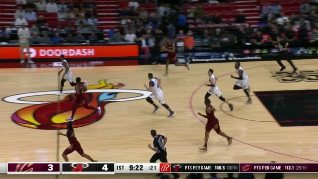 【2023年03月09日 骑士vs热火集锦】米切尔连线阿伦空接暴扣 阿德巴约长驱直入单臂重扣