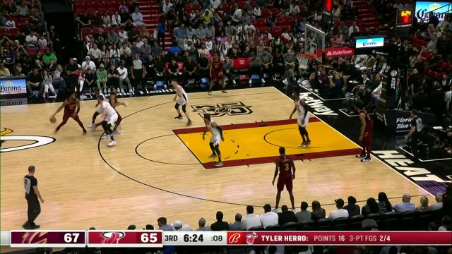 【2023年03月11日】NBA常規(guī)賽：騎士vs熱火第3節(jié)英文原聲回放