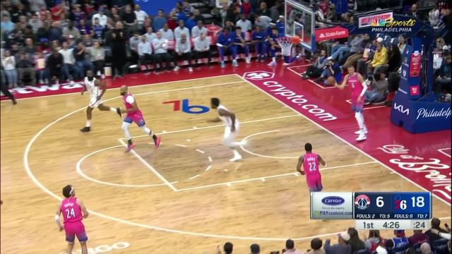 【2023年03月13日】NBA常規(guī)賽：奇才vs費城第1節(jié)中文解說回放