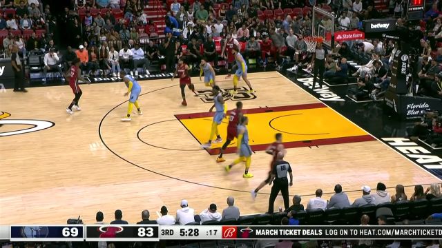 【2023年03月16日 灰熊vs熱火集錦】巴特勒vs灰熊集錦 全場砍下23+8+6率隊(duì)擊敗灰熊