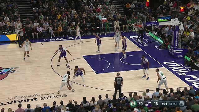 【2023年03月19日】NBA常規(guī)賽：凱爾特人vs爵士第1節(jié)英文原聲回放