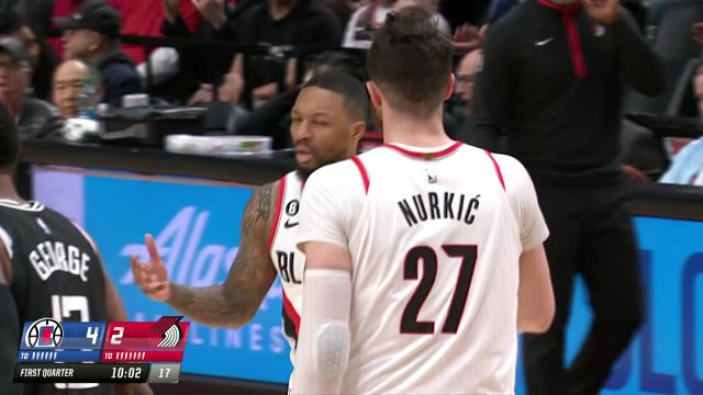 【2023年03月20日】NBA常規(guī)賽：快船vs開拓者第1節(jié)英文原聲回放