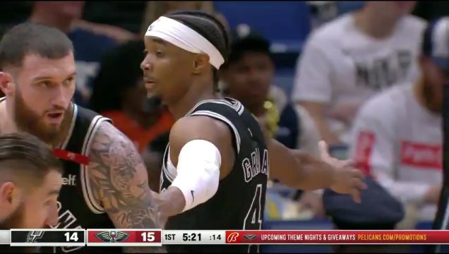 【2023年03月22日】NBA常規(guī)賽：馬刺vs鵜鶘第1節(jié)中文解說(shuō)回放