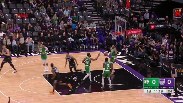 【2023年03月22日】NBA常規(guī)賽：凱爾特人vs國(guó)王第1節(jié)英文原聲回放