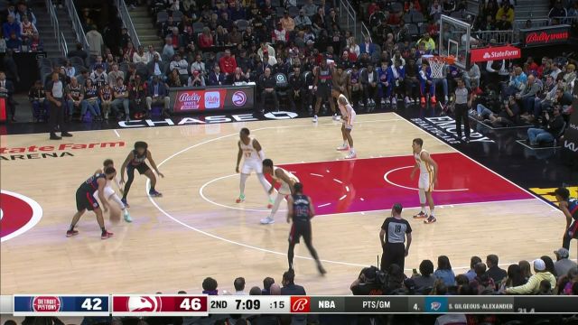【2023年03月22日 活塞vs老鹰集锦】小心你的后面! 巴格利追身飞冒特雷杨展现球队防守大闸
