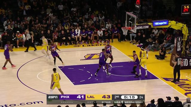 【2023年03月23日】NBA常規(guī)賽：太陽(yáng)vs湖人第2節(jié)英文原聲回放
