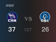 NBA常规赛：黄蜂以37-26领先独行侠，结束首节