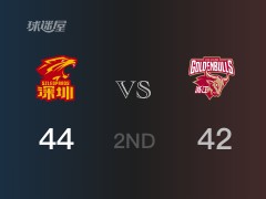 CBA常规赛：半场战罢，深圳以44-42领先浙江，贺希宁15分2助攻