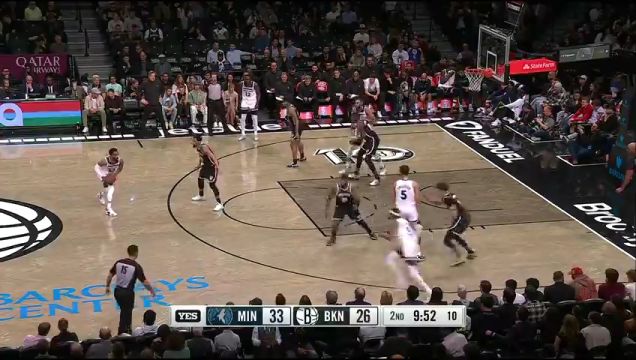 【2023年04月05日】NBA常规赛:森林狼vs篮网第2节 英文解说回放