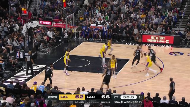 【2023年04月06日】NBA常規(guī)賽：湖人vs快船第2節(jié)英文原聲回放