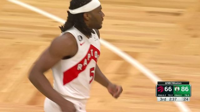 【2023年04月08日 猛龙vs凯尔特人集锦】内线如同翻江倒海 阿丘瓦拉杆上篮稳稳命中