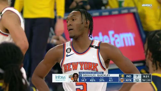 【2023年04月10日】NBA常規(guī)賽：步行者vs尼克斯第1節(jié)中文解說回放