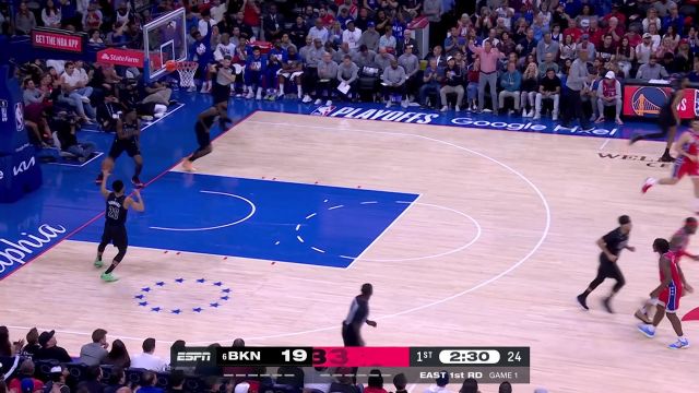 【2023年04月16日 籃網(wǎng)vs76人集錦】團(tuán)隊(duì)籃球進(jìn)攻流暢性！四人觸球梅爾頓三分空心入網(wǎng)
