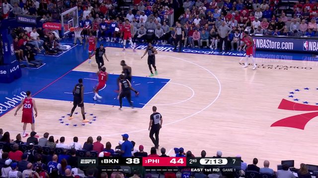 【2023年04月16日 籃網(wǎng)vs76人集錦】我的禁區(qū)我做主！夏普追身送給哈登遮天大帽
