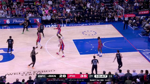 【2023年04月16日 籃網(wǎng)vs76人集錦】根本防不住！丁威迪面對(duì)里德防守直殺籃下輕取2分