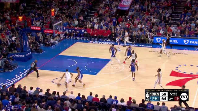 【2023年04月18日 籃網(wǎng)vs76人集錦】猶如內(nèi)線銅墻鐵壁 大帝空中攔截布里奇斯鎮(zhèn)守籃下