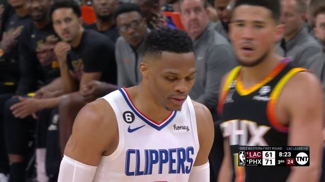 【2023年04月19日】NBA西部首輪G2：快船vs太陽第3節(jié)英文原聲回放