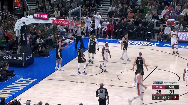 【2023年04月20日 熱火vs雄鹿集錦】節(jié)奏變換防不勝防 巴特勒晃開洛佩斯造成2+1