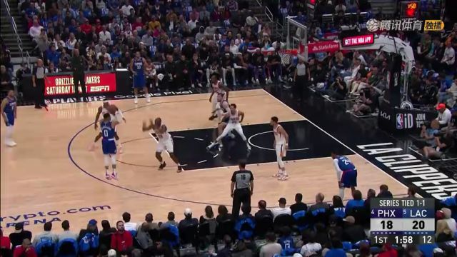 【2023年04月21日】NBA西部首輪G3:太陽(yáng)vs快船第1節(jié)英文原聲回放
