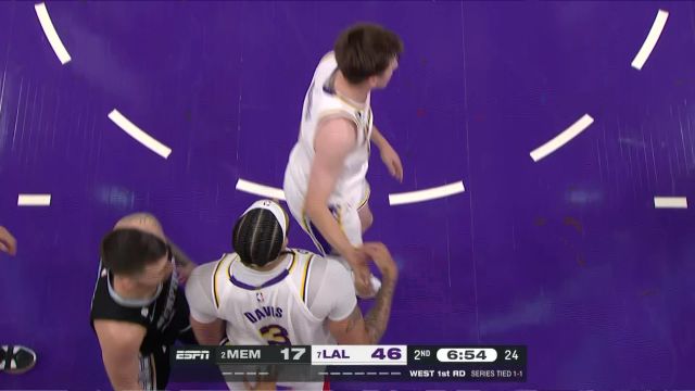 【2023年04月23日】NBA西部首輪G3：灰熊vs湖人第2節(jié)英文原聲回放