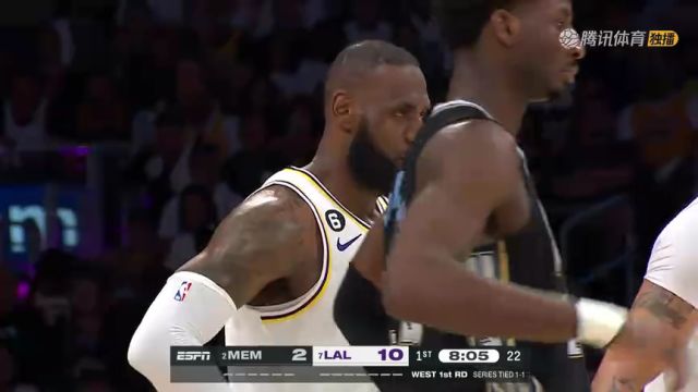 【2023年04月23日】NBA西部首輪G3：灰熊vs湖人第1節(jié)英文原聲回放