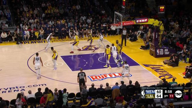 【2023年04月25日】NBA西部首輪G4：灰熊vs湖人 第3節(jié)英文原聲回放