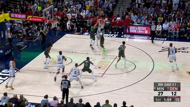【2023年04月26日】NBA西部首輪G5：森林狼vs掘金第1節(jié)英文原聲回放