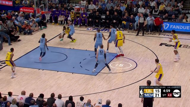 【2023年04月27日】NBA西部首輪G5:湖人vs灰熊第1節(jié)英文原聲回放