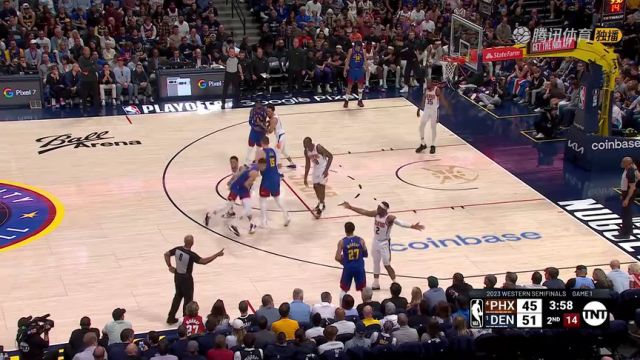 【2023年04月30日】NBA西部半決賽G1：太陽(yáng)vs掘金第2節(jié)英文原聲回放
